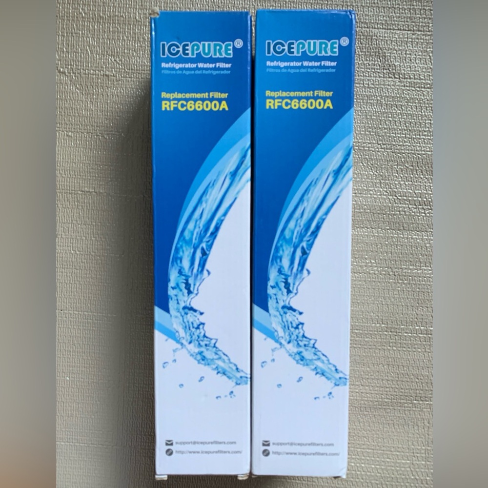 NEW ICEPURE RFC6600A Refrigerator Replacement Water Filter 2-Pack
